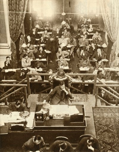 Dail Eireannin eli edustajainhuoneen avajaiset Dublinissa, Irlannissa, 9. syyskuuta 1922, 1935. tekijältä Unbekannt