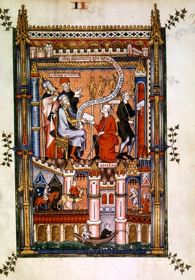 Pariisin pakanapapit lähettävät sanomansa Roomaan, 1317 tekijältä Unbekannt