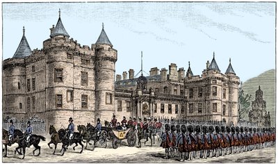 Kuningatar lähtee Holyrood Palacesta, Edinburghista, 1886, 1900 tekijältä Unbekannt