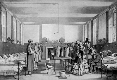 Kuninkaallinen vierailu Bromptonin sairaalaan, 1850-luku, 1920 tekijältä Unbekannt
