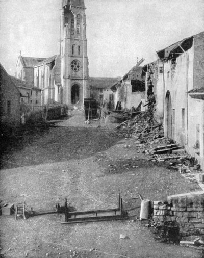 Kylän rauniot Lorrainessa, ensimmäinen maailmansota, 1915 tekijältä Unbekannt