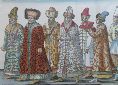 Moskovan hallitsijat. Suurruhtinas Ivan III, Vasili III Ivanovitš, Ivan IV Kamala ja heidän Ambansa tekijältä Unbekannt