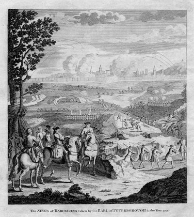 Peterboroughin jaarlin piiritys vuonna 1705 tekijältä Unbekannt