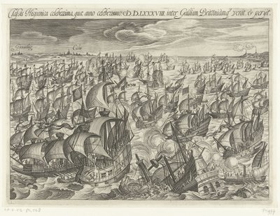 Espanjalaisen Armadan uppoaminen 1588, 1601 tekijältä Unbekannt