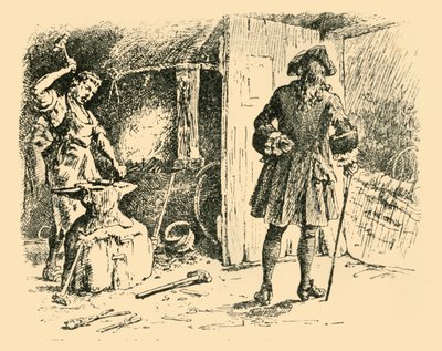 Hänen vasaran lyönnit alasimessa pitivät ajan hänen laulussaan 1907. tekijältä Unbekannt