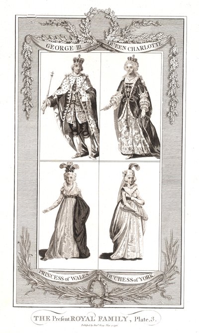 Silloinen nykyinen kuninkaallinen perhe Julkaissut 9. toukokuuta 1795, Alexander Hogg tekijältä Unbekannt