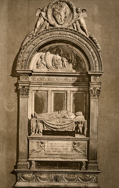 Leonardo Brunin hauta c1369-1444, Santa Crocen basilika, Firenze, 1882 tekijältä Unbekannt