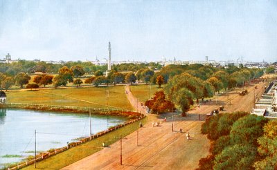 Näkymä Chowringheestä, Kalkuttasta, Intiasta, 1900-luvun alku tekijältä Unbekannt