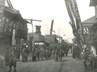 Theatre Street, Yokohama, Japani, 1895. tekijältä Unbekannt