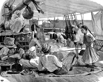 Kolmas luokka Kilwa-aluksella, Brindisistä Burmaan, 1886 tekijältä Unbekannt