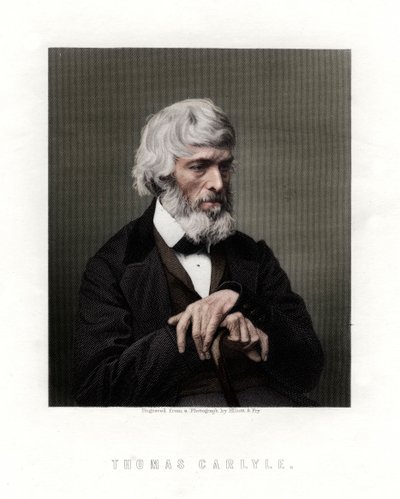 Thomas Carlyle, skotlantilainen esseisti, satiiri ja historioitsija, 1800-luvun puoliväli tekijältä Unbekannt