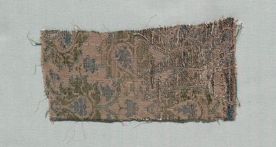 Kolme palaa italialaista goottilaista silkkiä, 1350-1399. tekijältä Unbekannt