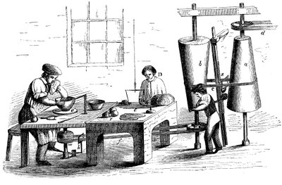 Keramiikkaastian heittäminen, c1860 tekijältä Unbekannt