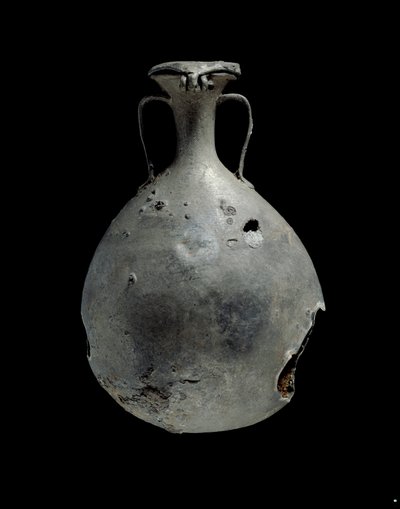 Tina-lyijymetalliseospullo kannella, XVIII. dynastia c1540 eKr.-c1292 eKr. tekijältä Unbekannt