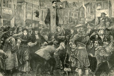 Titus Oates pillerissä, 1685, 1890. tekijältä Unbekannt