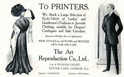 Tulostimille - The Art Reproduction Co., Ltd:n mainos, 1909. tekijältä Unbekannt