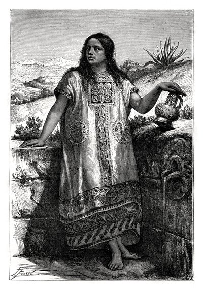 Toltec-tyttö, Meksiko, 1800-luku tekijältä Unbekannt