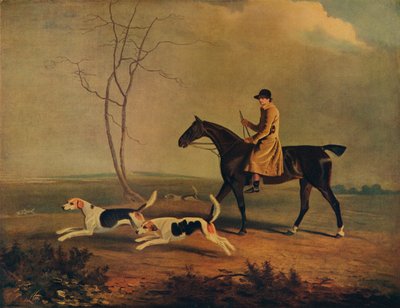 Tom Oldaker, Berkley Houndsin metsästäjä, Picklellä, koirien kanssa, 1800, 1929 tekijältä Unbekannt