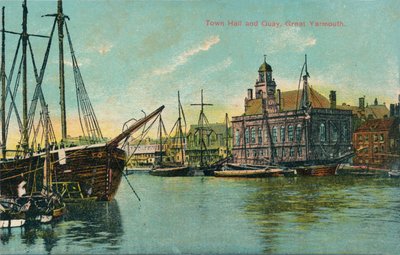 Kaupungintalo ja laituri, Great Yarmouth, Norfolk, 1905 tekijältä Unbekannt
