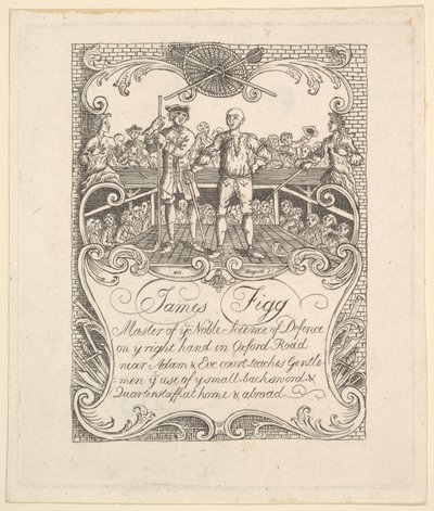 James Figgin kauppakortti 1790-luvulta. tekijältä Unbekannt