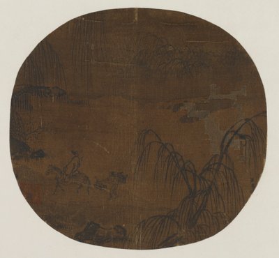 Matkustajat pajujen alla, Yuan- tai Ming-dynastia, 1279-1644. tekijältä Unbekannt