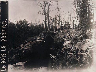 Kaivannot, Bois-le-Prêtre, Lorraine, Pohjois-Ranska, c1914-c1918 tekijältä Unbekannt