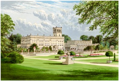 Trentham Hall, Staffordshire, Sutherlandin herttuan koti, vuodelta 1880 tekijältä Unbekannt