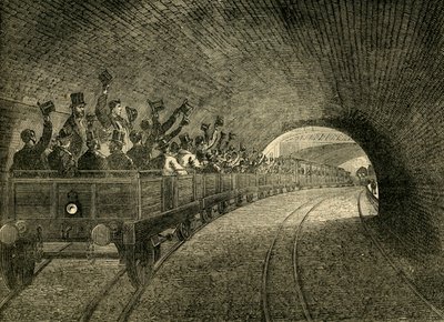 Kokeilumatka maanalaisella rautatiellä, 1863, c1876. tekijältä Unbekannt