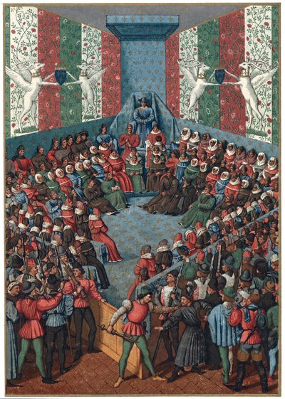 Alenconin herttua Jean II:n oikeudenkäynti, 1458 tekijältä Unbekannt