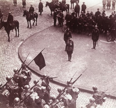 Joukot marssivat, Aachen, Saksa, c1914-c1918 tekijältä Unbekannt