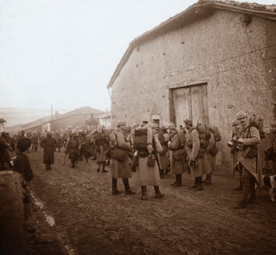 Joukkoja selässä, Somme, Pohjois-Ranska, c1914-c1918 tekijältä Unbekannt