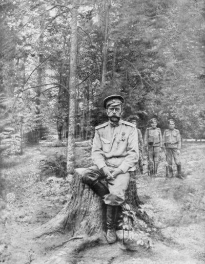 Tsaari Nikolai II maanpaossa, Tobolsk, Siperia, 13. elokuuta 1917 tekijältä Unbekannt