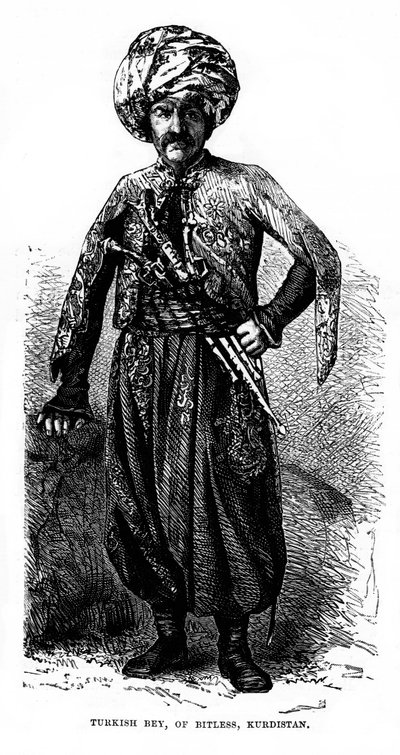 Turkish Bey, Bitless, Kurdistan, 1800-luku tekijältä Unbekannt