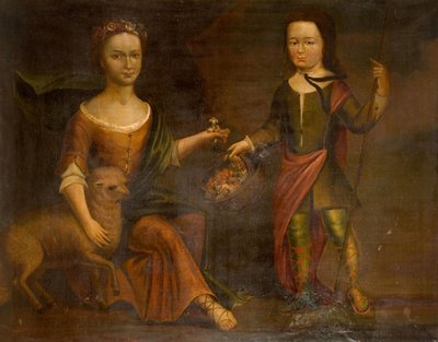 Holten perheen kaksi lasta, 1800. tekijältä Unbekannt