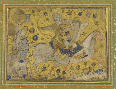 Kaksi ratsastettua soturia, 1500-luvun puoliväli. tekijältä Unbekannt
