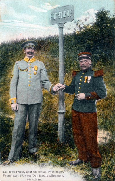 Kaksi veljeä Ranskan Saksan rajalla, 1900-luku tekijältä Unbekannt