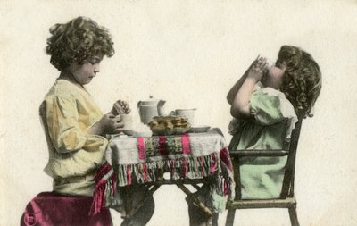 Kaksi pientä lasta, 1800-luvun loppu tai 1900-luvun alku tekijältä Unbekannt