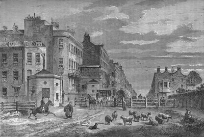 Tyburn Turnpike, Westminster, Lontoo, 1820 1878 tekijältä Unbekannt