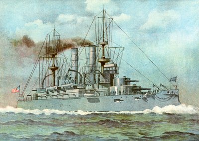 USS Kearsarge, amerikkalainen taistelulaiva, 1898 tekijältä Unbekannt