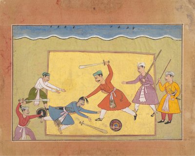 Tuntematon sivu hajallaan olevasta Bhagavata Puranan muinaisista tarinoista Lord Vishnusta, n. 1610. tekijältä Unbekannt
