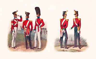 86. Regt.:n, 1842 ja Regt., 1848, 1904, univormut tekijältä Unbekannt