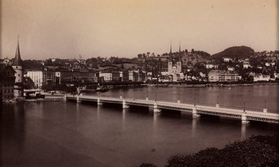 Nimetön silta ja kaupunki kaukana, 1800-luku. tekijältä Unbekannt