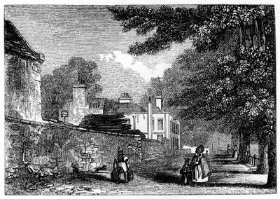 Upper Flask Tavern, Hampstead Heath, George Steevensin asuinpaikka, 1840 tekijältä Unbekannt