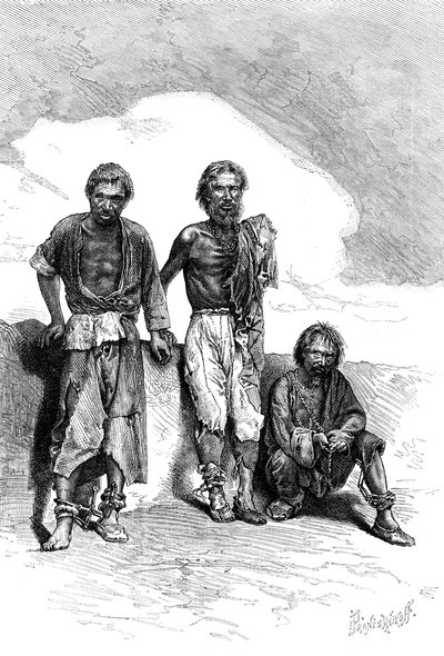 Vagrant Convicts, Kiina, c1890 tekijältä Unbekannt