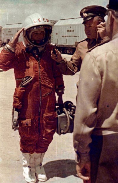 Valentina Tereškova, venäläinen kosmonautti, Baikonurin kosmodromi, Neuvostoliitto, 16. kesäkuuta 1963 tekijältä Unbekannt