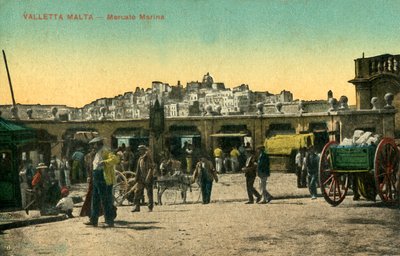 Valletta Malta - Marina Market, c1918-c 1939. tekijältä Unbekannt
