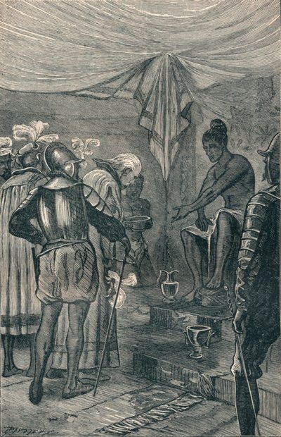 Vasco da Gama vierailee kuninkaan luona, 1904 tekijältä Unbekannt