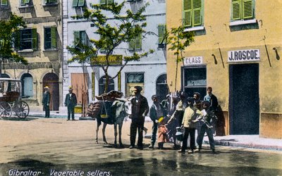 Vihannesmyyjät, Gibraltar, 1945 tekijältä Unbekannt
