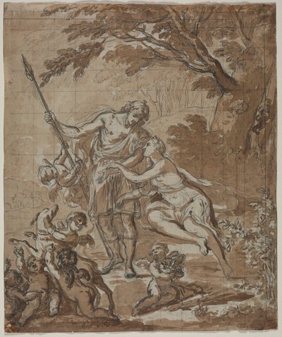 Venus ja Adonis, 1713. tekijältä Unbekannt