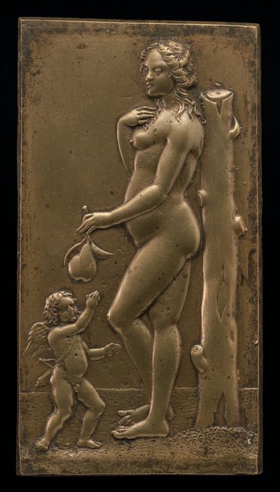 Venus ja Cupid, 1500-luvun puoliväli. tekijältä Unbekannt